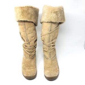 NUMI Leather Boots Size 8 Lace Up Pull On